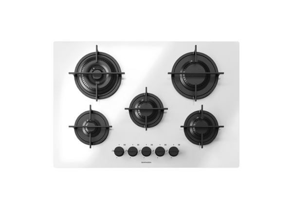 75 cm Mood built-in hob for 60 cmbase 4 gas burners + Flat Eco-Design double ring