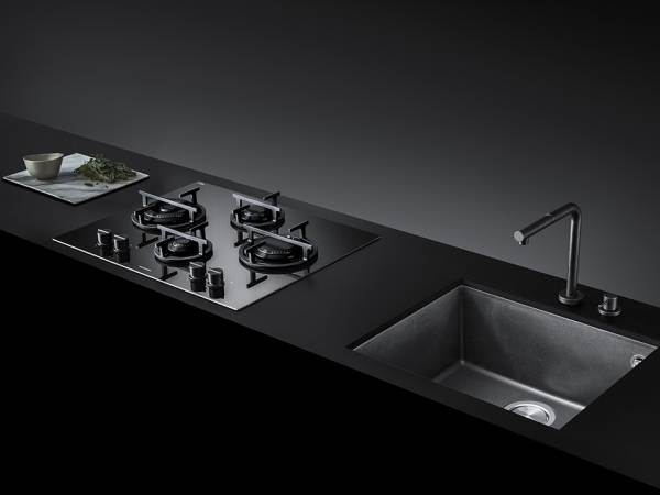 65 cm Mood built-in hob 3 gas burners + Flat Eco-Design double ring